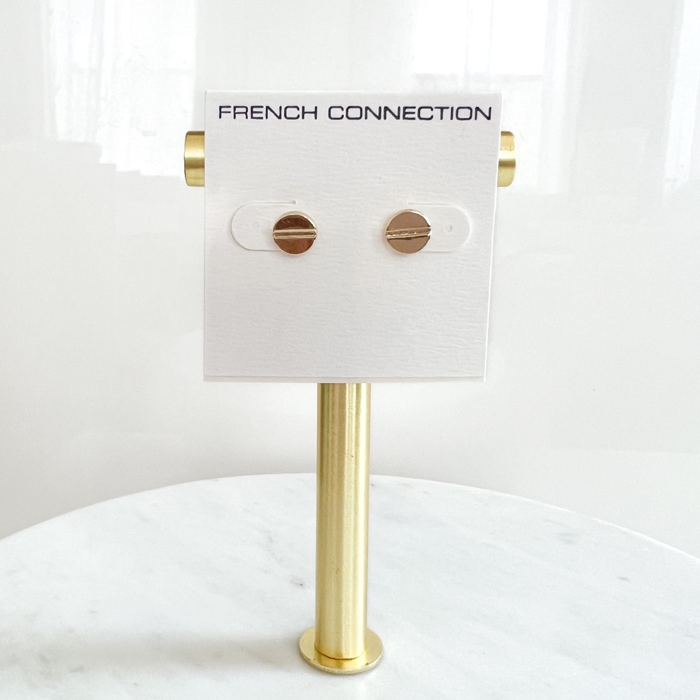 NWT French Connection Gold Stud Earrings